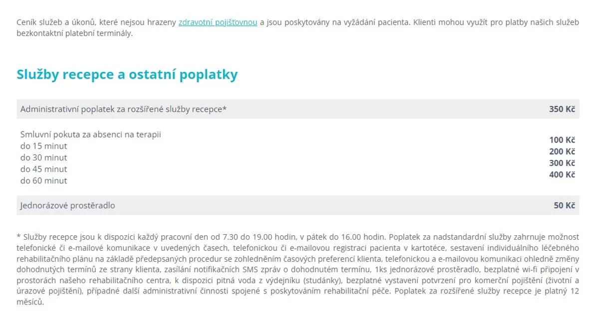 V této ordinaci v Praze 4 platí pacienti 350 Kč za rok.