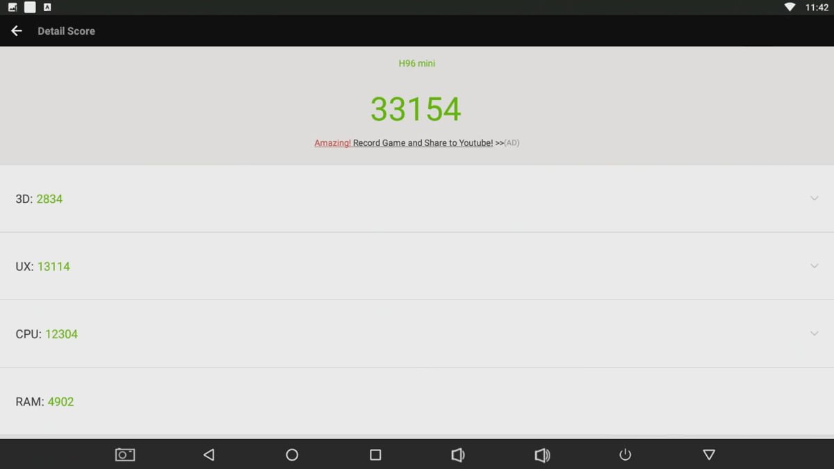 Alfawise H96 Mini - AnTuTu benchmark a CPU-Z