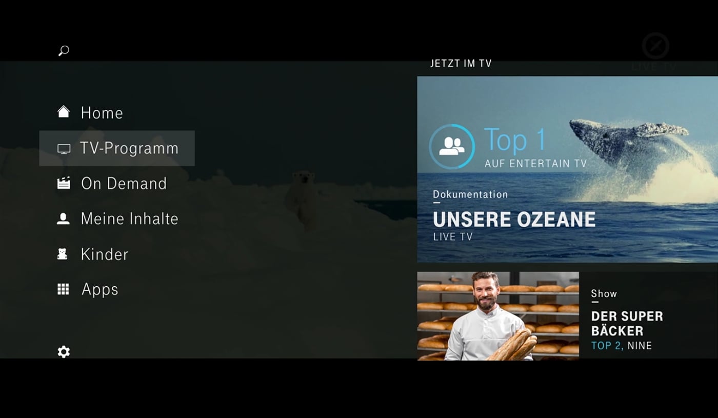 EntertainTV - Programový průvodce (EPG) a mini-průvodce