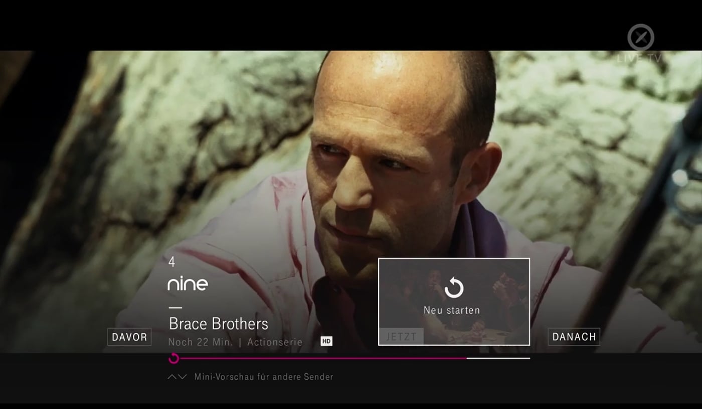 EntertainTV - Programový průvodce (EPG) a mini-průvodce