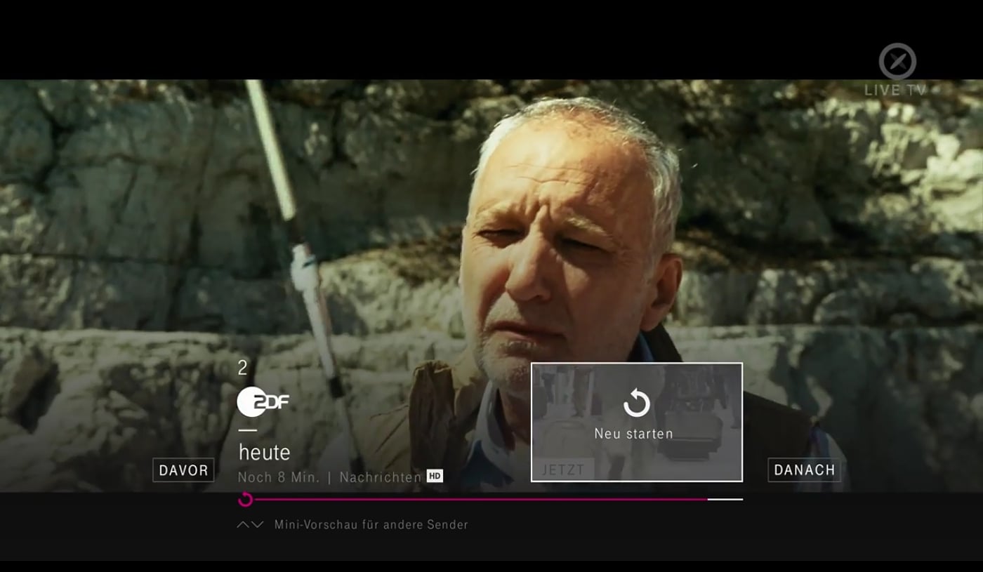 EntertainTV - Programový průvodce (EPG) a mini-průvodce
