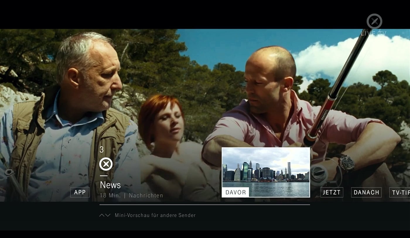 EntertainTV - Programový průvodce (EPG) a mini-průvodce