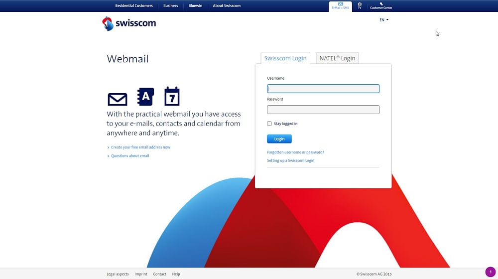 Swisscom TV - uživatelský účet a další volby