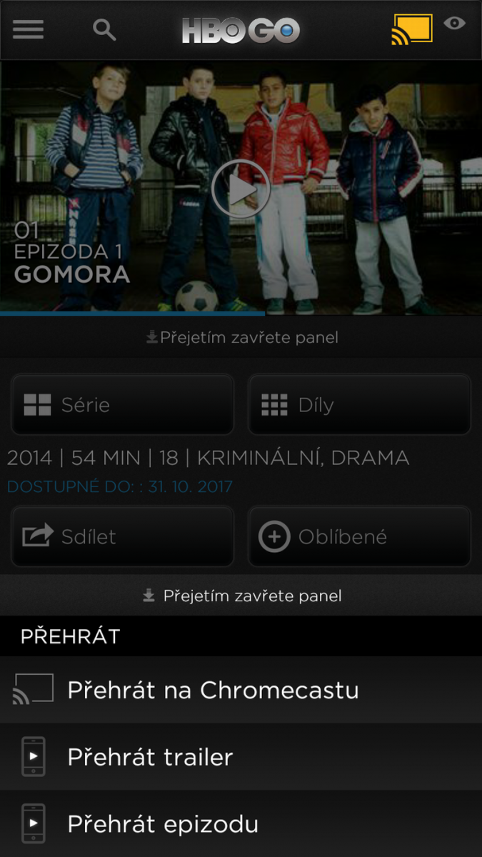 HBO Go (mobil) - provoz