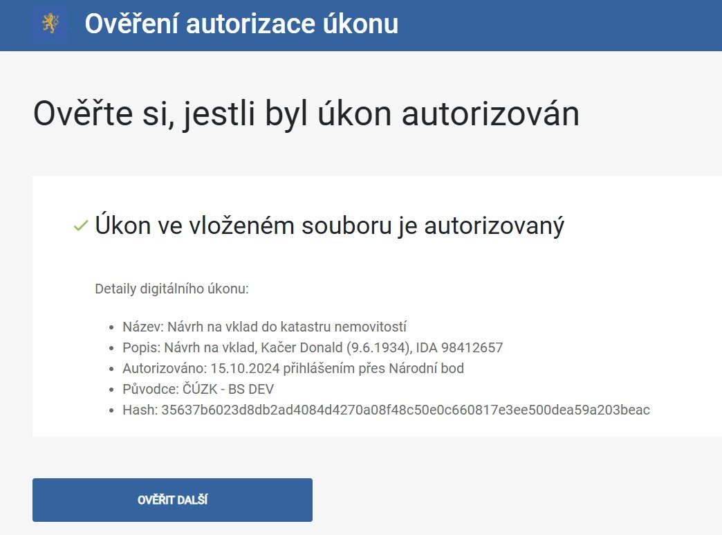 výsledek ověření pro 1 osobu