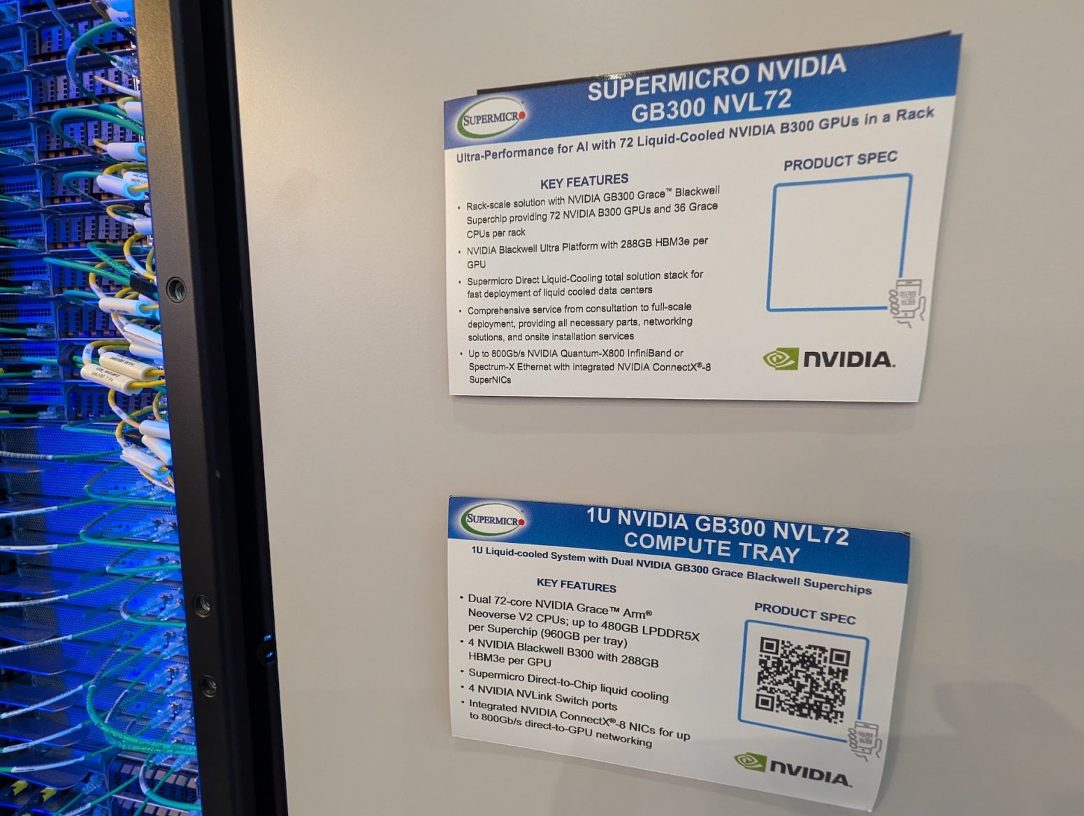 AI rack a servery Supermicro Nvidia GB300 NVL72