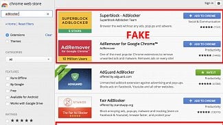 Fake adblockers