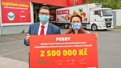 Náhledový obrázek - PENNY daruje potraviny za 2 500 000 korun