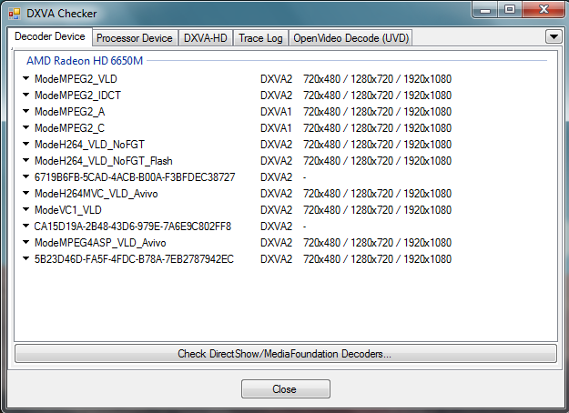 DXVA checker