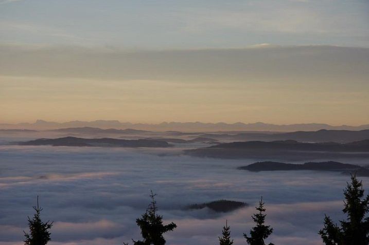 Inverzní počasí vytvářelo až mystické výhledy