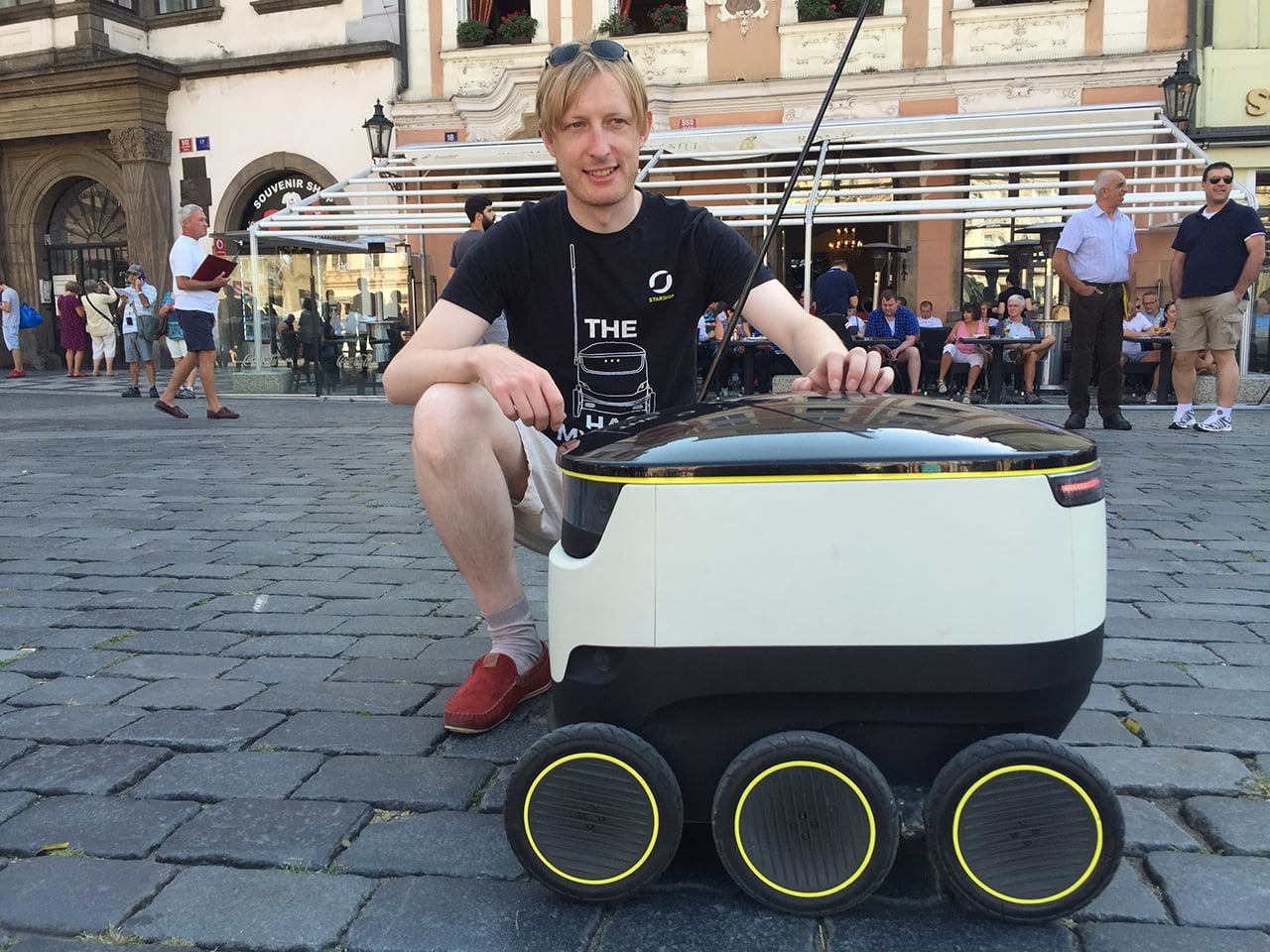 Autonomní vozítka Starship Technologies v Praze