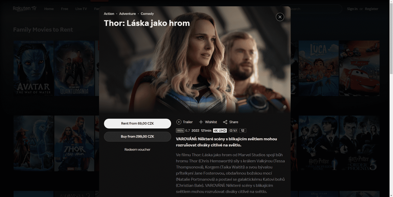 Rodinné filmy na Rakuten TV