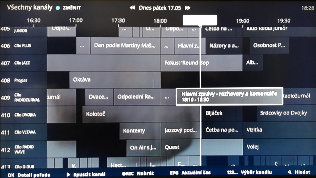 EPG pro DVB-T na O2 TV