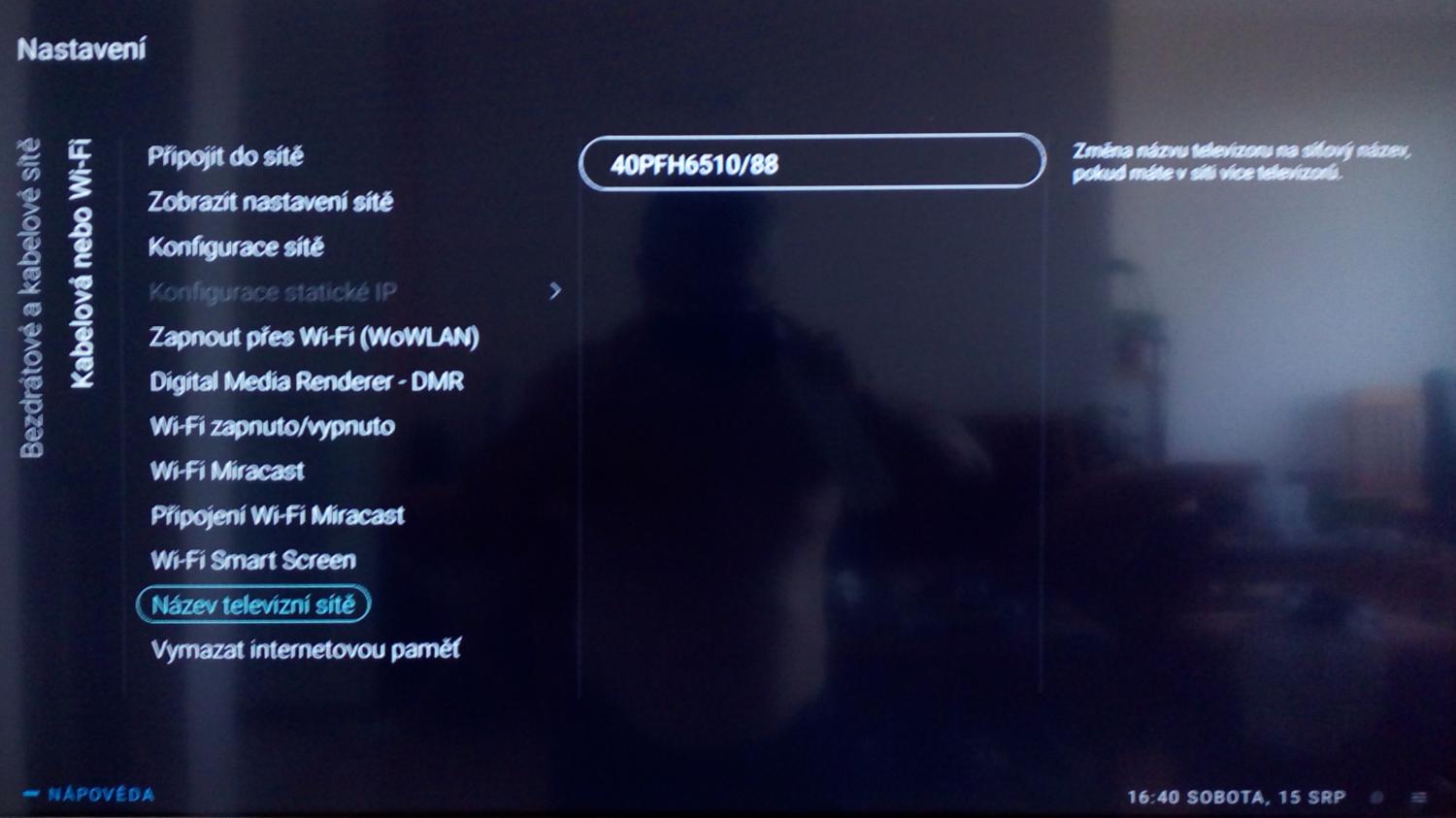 Philips 40PFH6510 - menu sítě