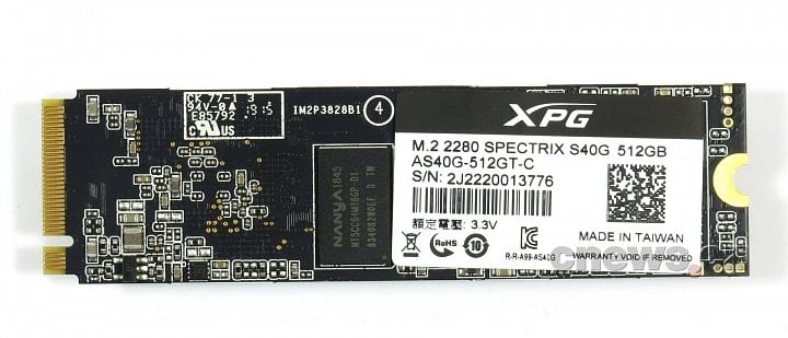 XPG Spectrix S40G 500GB rear