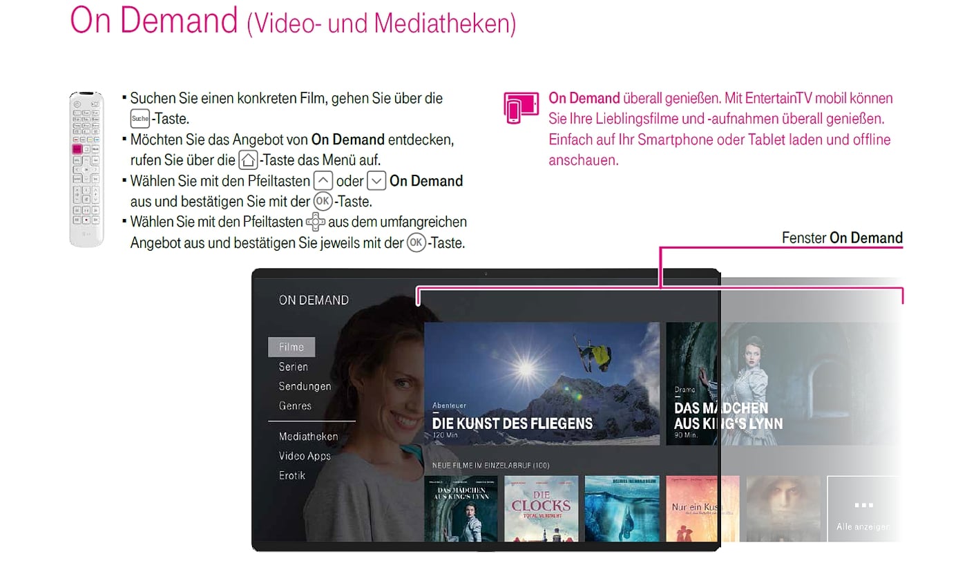 EntertainTV - hlavní menu