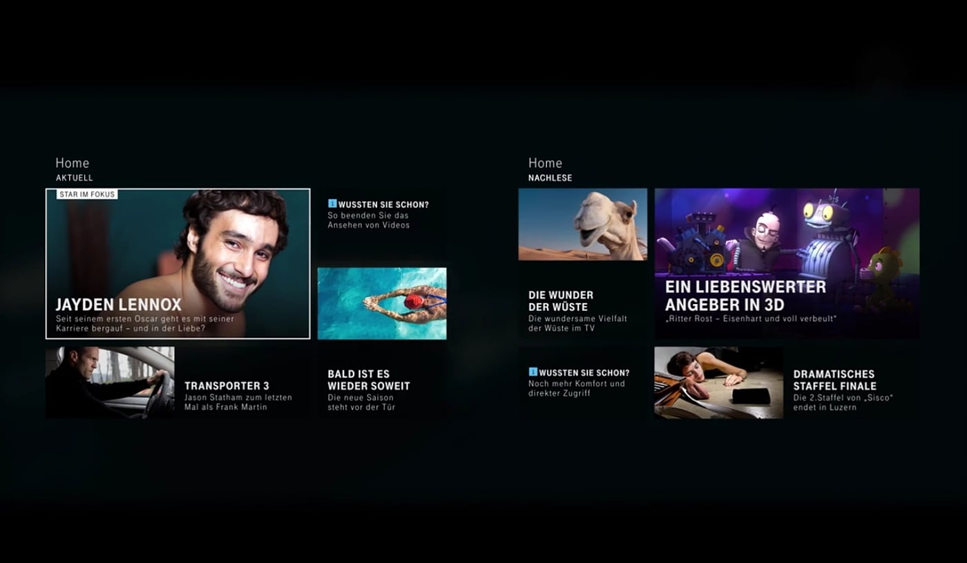 EntertainTV - hlavní menu