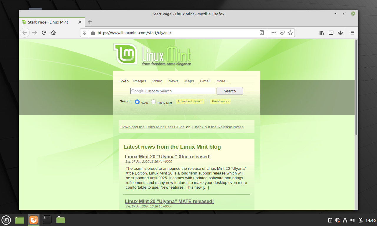 Linux Mint 20 „Ulyana“ Cinnamon