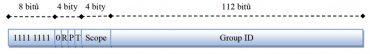 Obecný formát multicastové adresy 