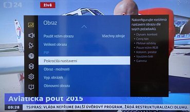 Pokročilá obrazová nastavení nabízejí především úpravu pleťových odstínů, který se u Samsungu hodí a také detailní úpravu každé z barev modelu RGB.