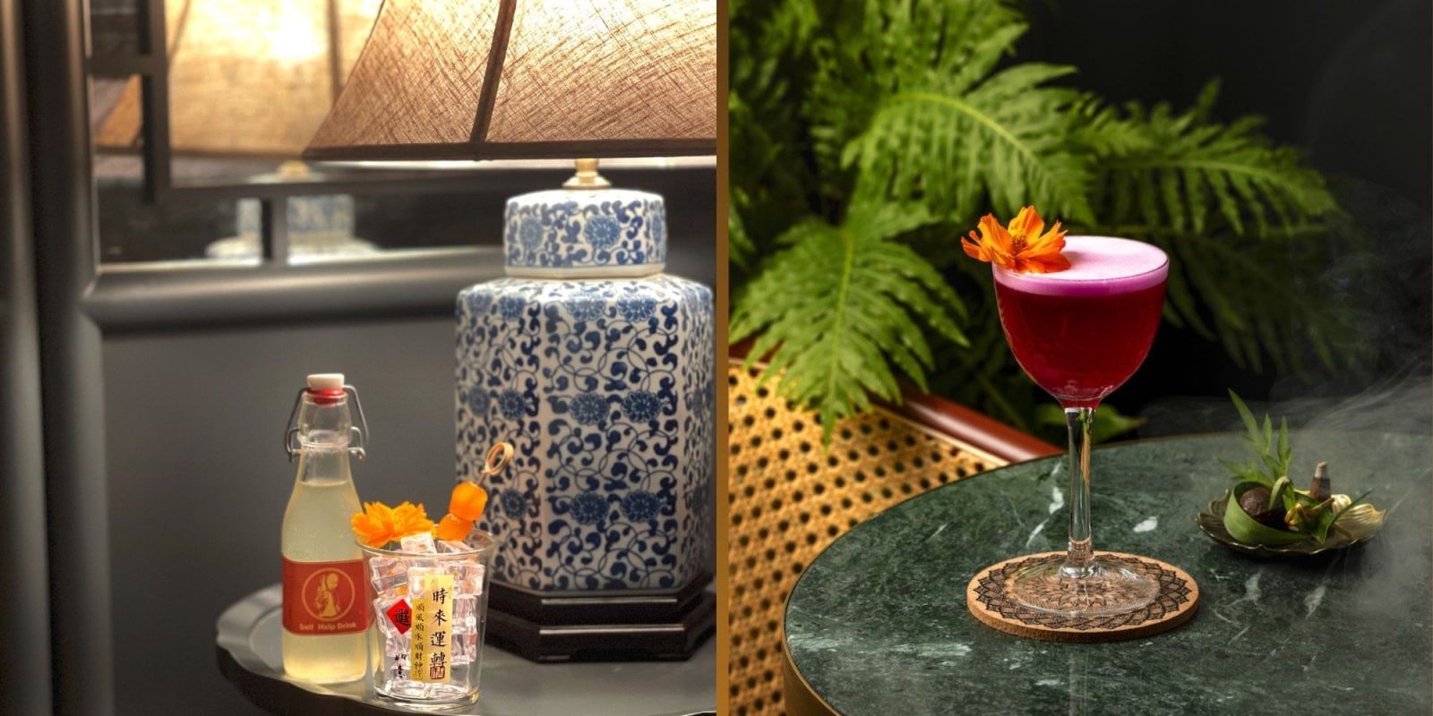 Koktejly Self-help drink a Chasing the Dragon od The Cocktail Hackera