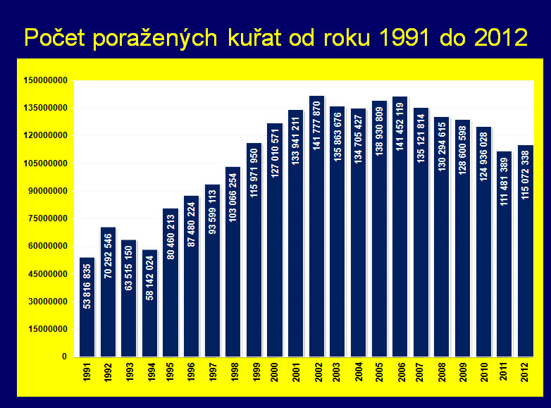 V Česku se hojně cpeme brazilskými a polskými kuřaty