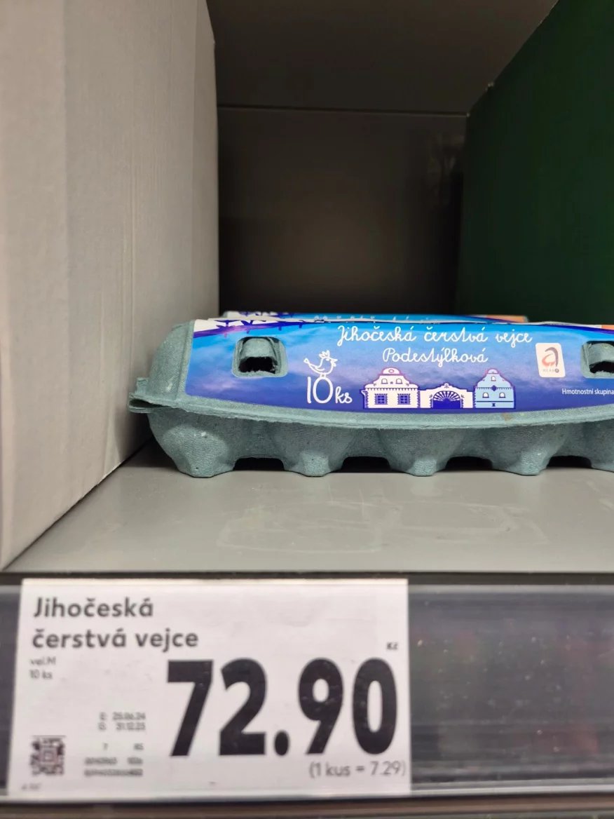 Cena vajec v Kauflandu