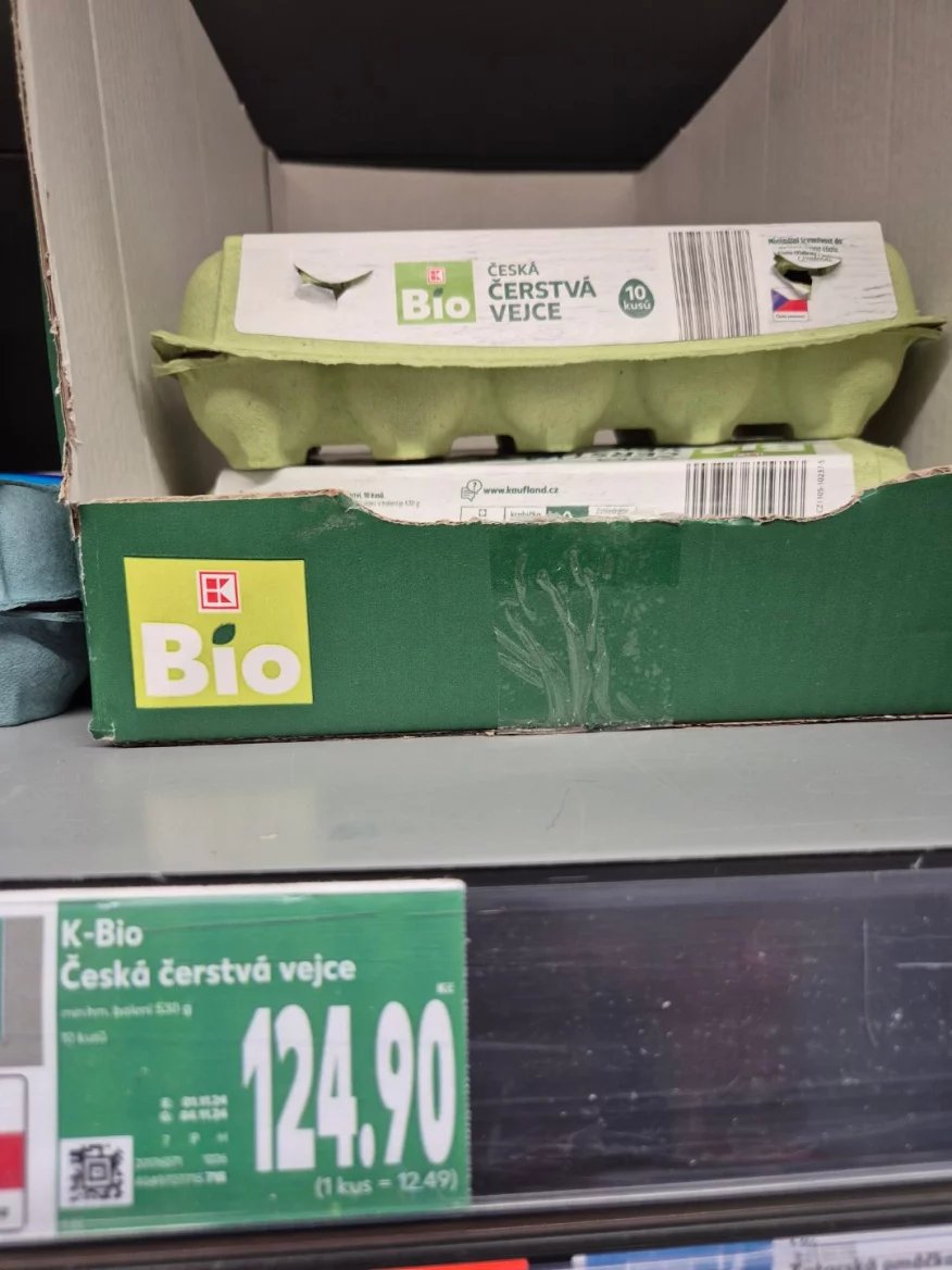 Cena vajec v Kauflandu