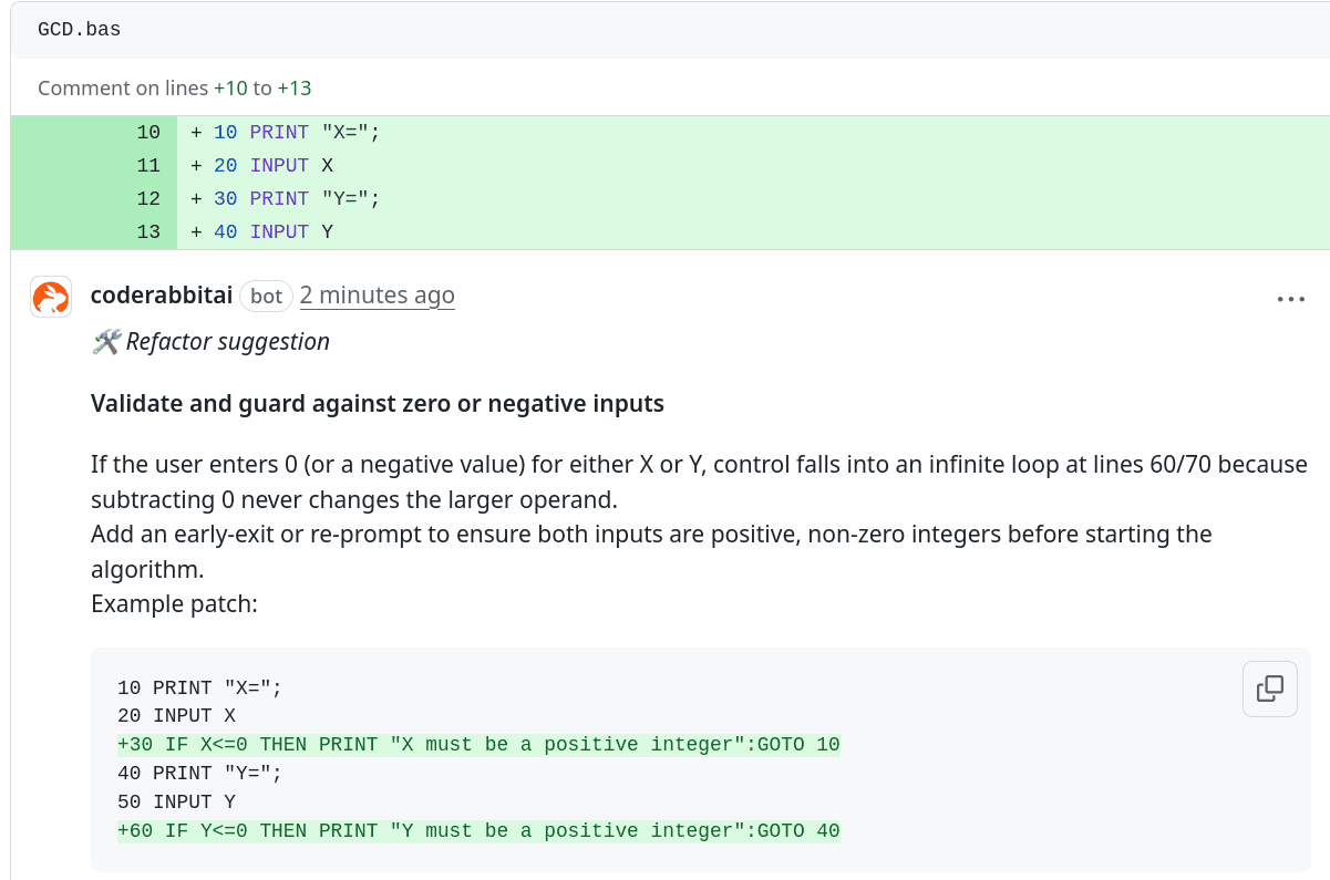 Analýza algoritmu pro výpočet největšího společného dělitele v BASICu