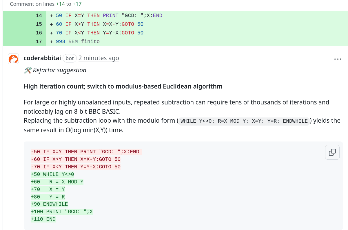 Analýza algoritmu pro výpočet největšího společného dělitele v BASICu