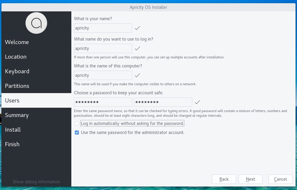 Instalace Apricity OS