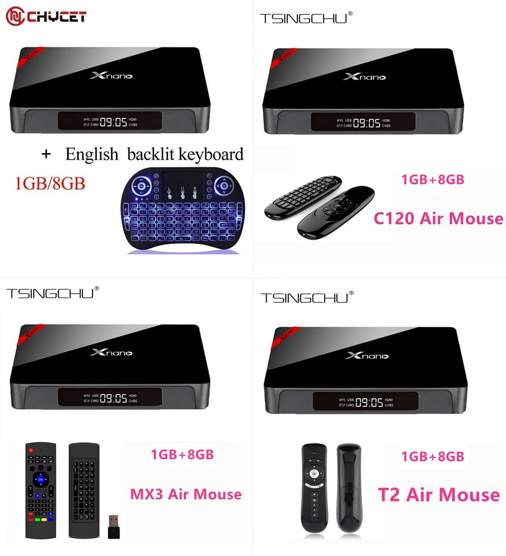 Nabízené verze set-top-boxu s různými perifériemi