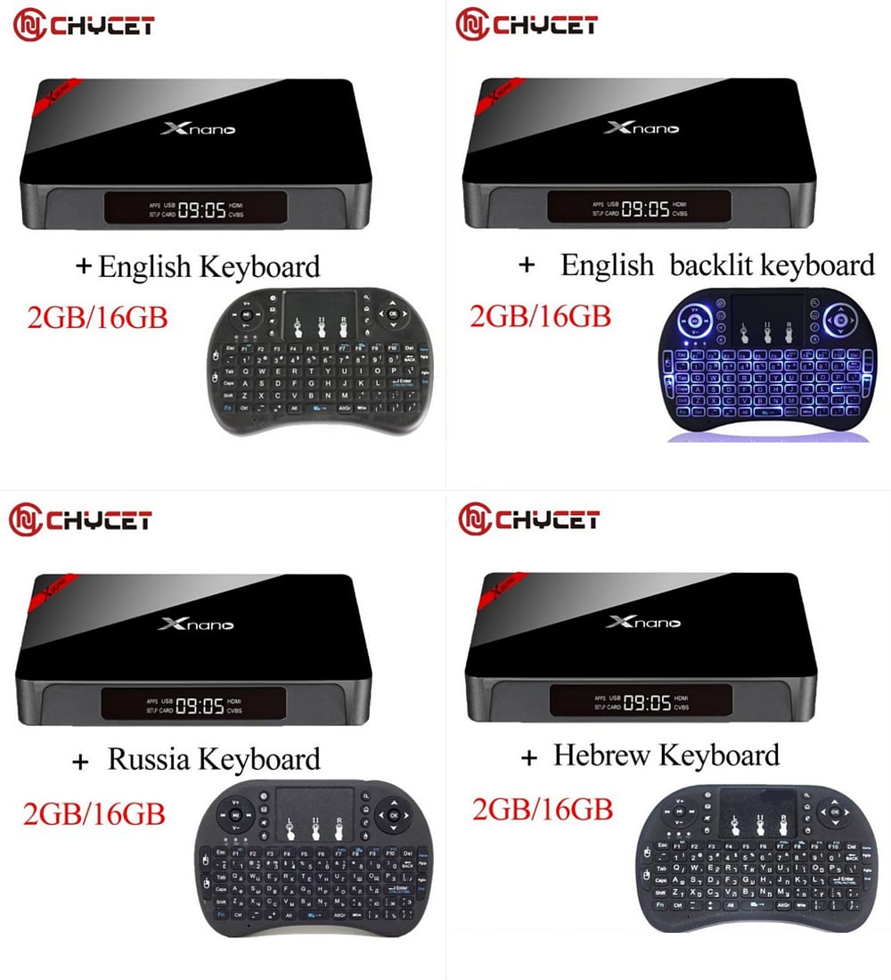 Nabízené verze set-top-boxu s různými perifériemi