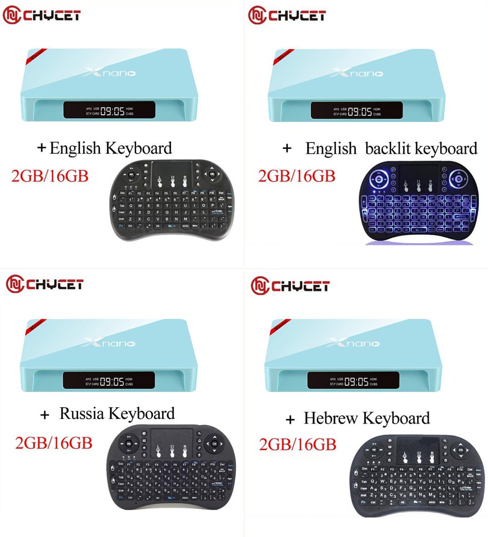 Nabízené verze set-top-boxu s různými perifériemi