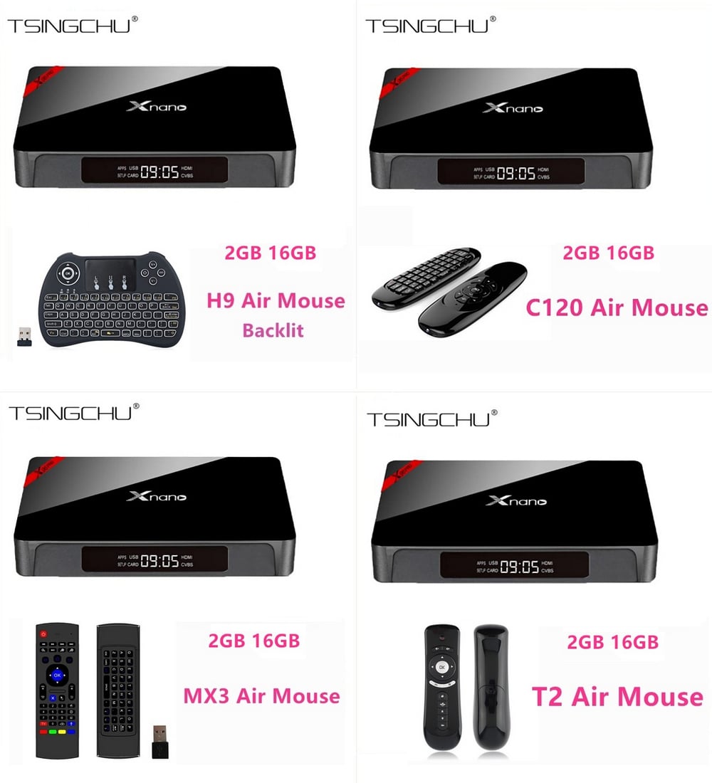 Nabízené verze set-top-boxu s různými perifériemi