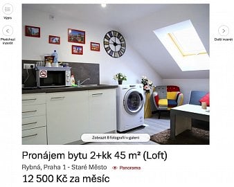 V centru Prahy se teď dá bydlet levně. Nabídka na sreality.cz (26.3.2020)