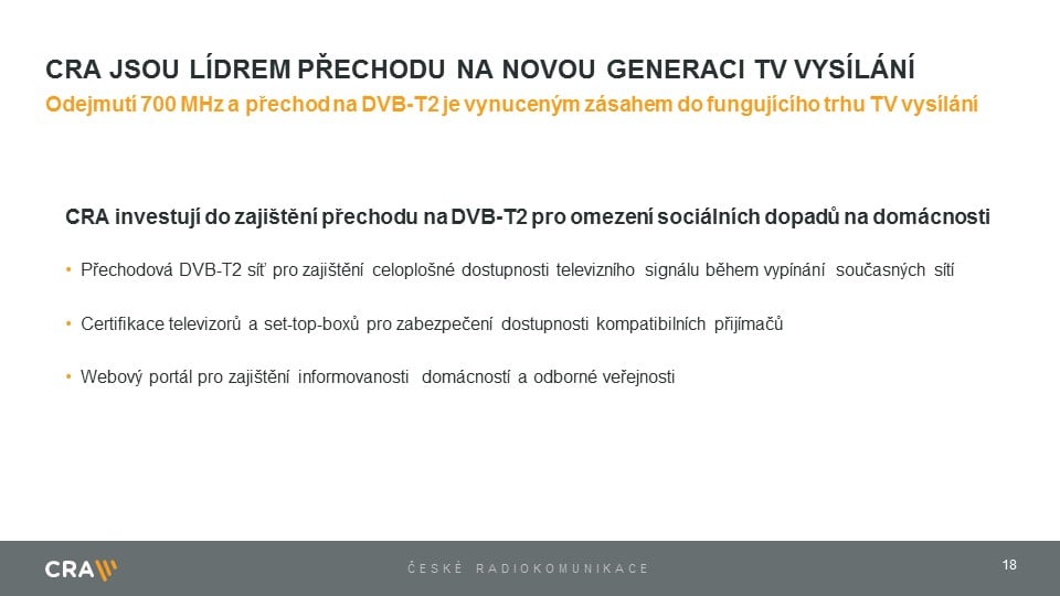Prezentace Marcela Procházky při spuštění přechodové DVB-T2 sítě