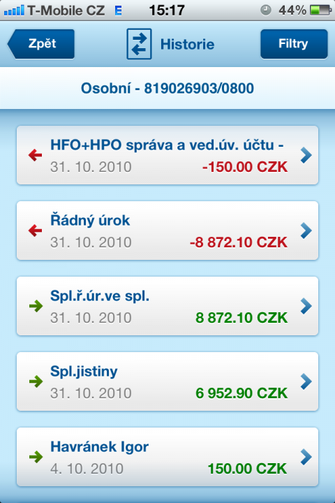 Servis 24 Mobilní banka