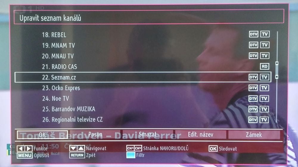 Seznam.cz TV - televizor bez HbbTV
