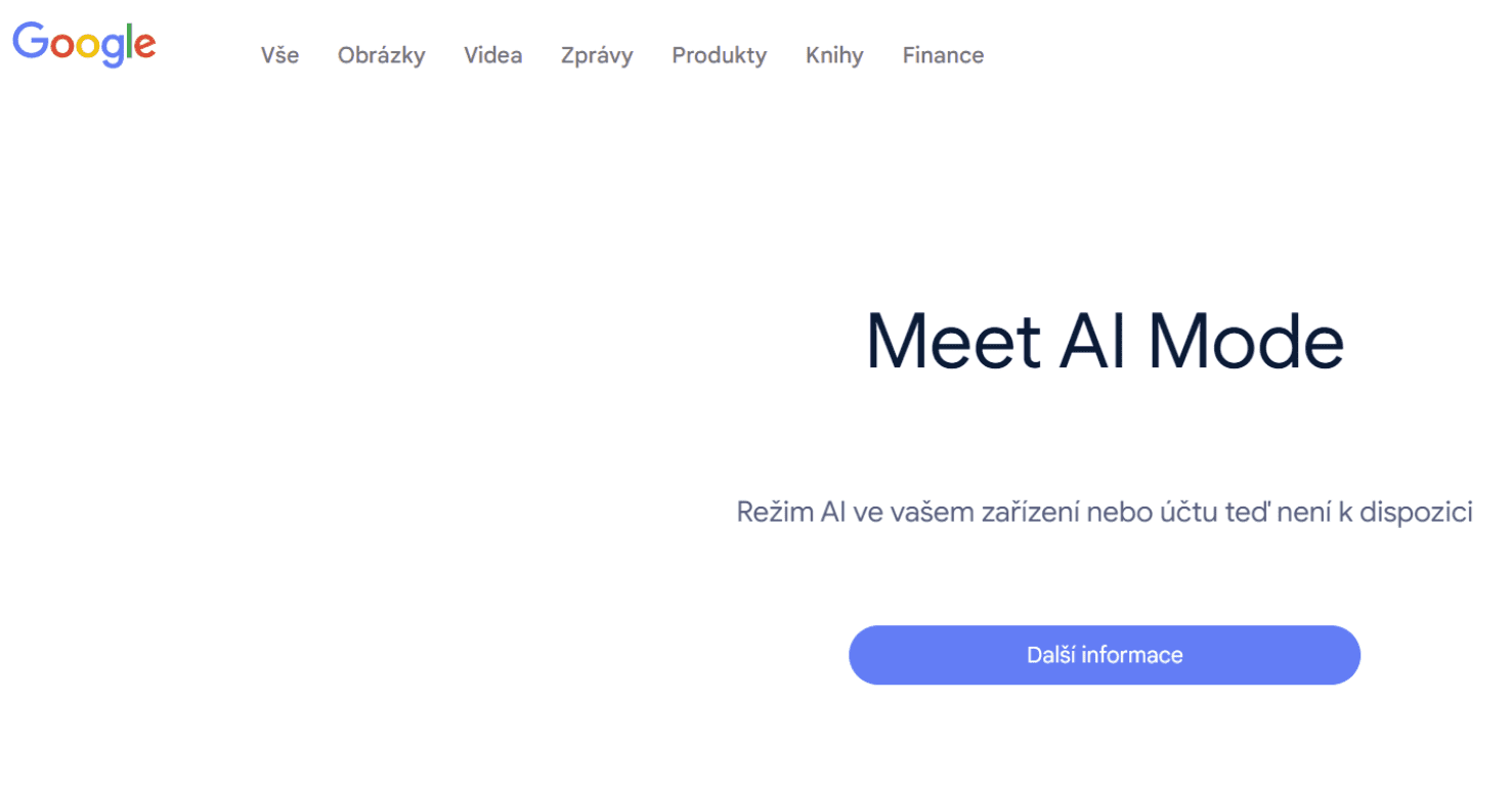 Vyhledavani - vyhledavace - AI - Google - AI Mode