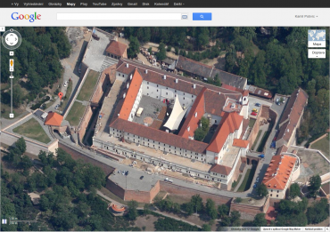 Google Maps z 45° - Brno