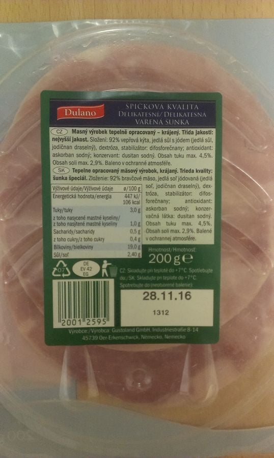 Produkty, u nichž byly zjištěny malé rozdíly