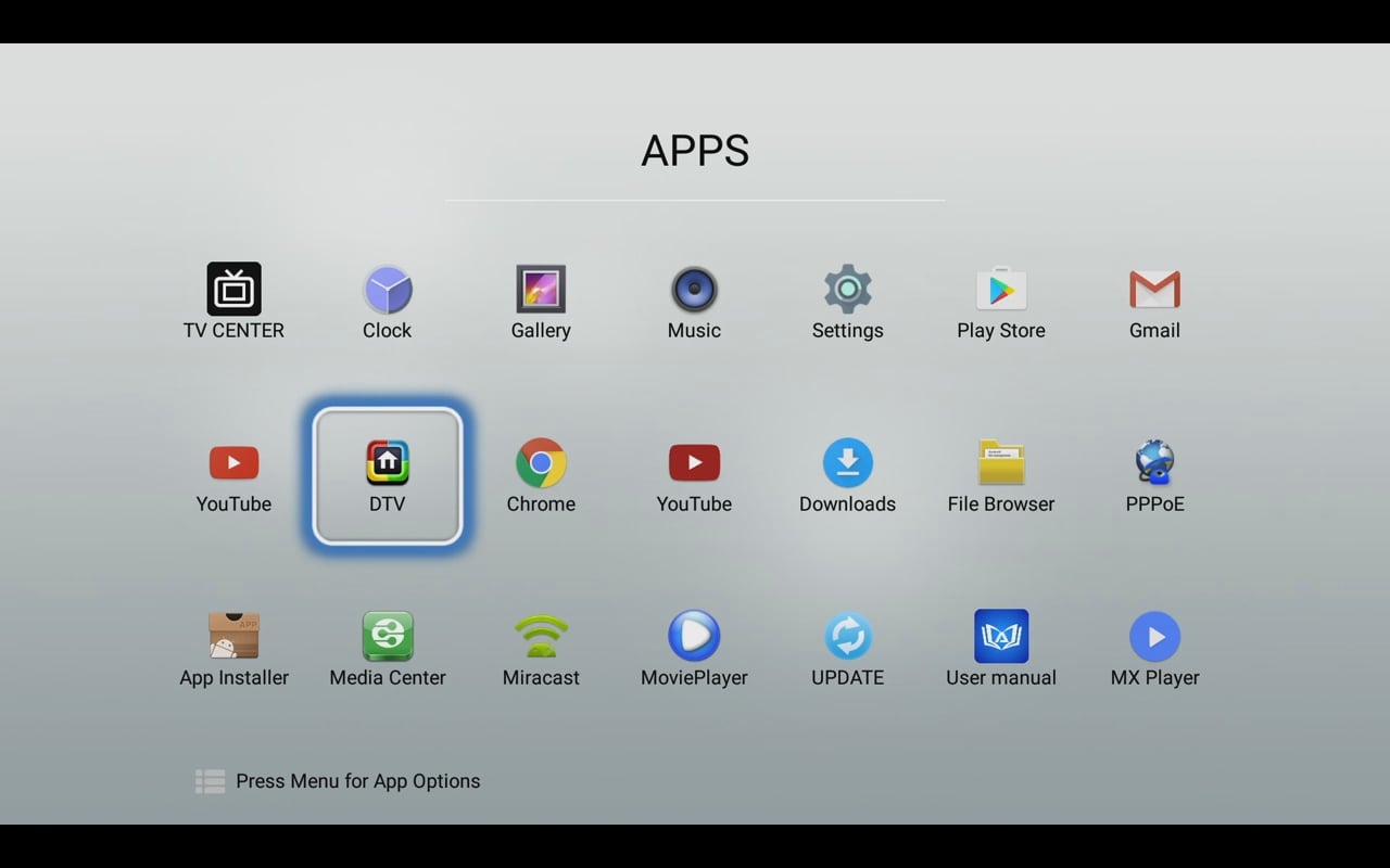 Start přístroje a uživatelské prostředí Mecool