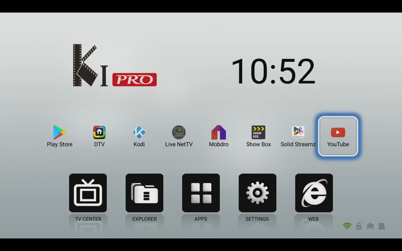 Start přístroje a uživatelské prostředí Mecool
