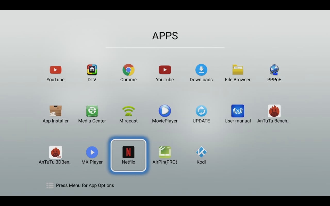 Start přístroje a uživatelské prostředí Mecool