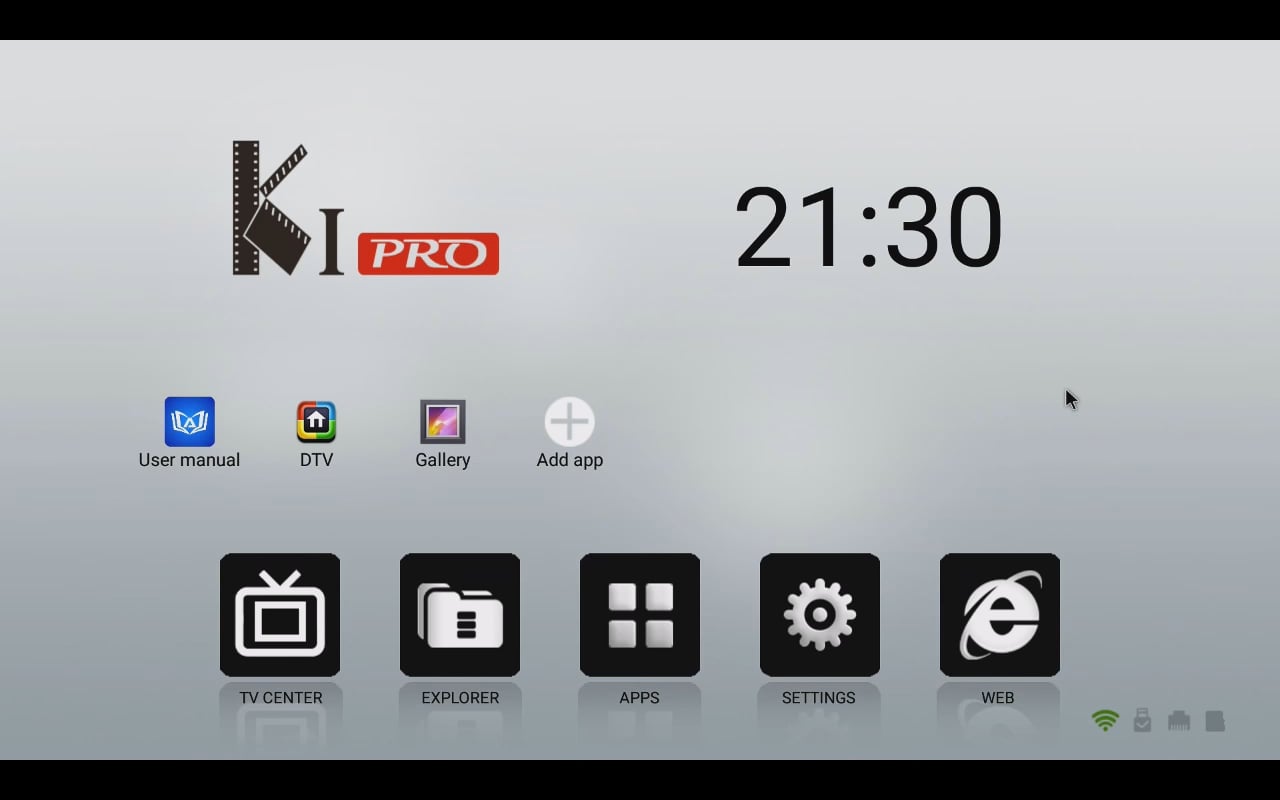 Start přístroje a uživatelské prostředí Mecool