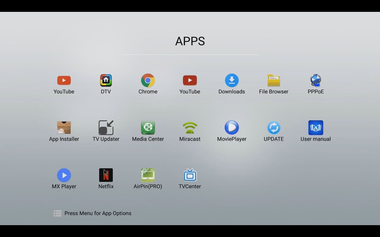 Start přístroje a uživatelské prostředí Mecool