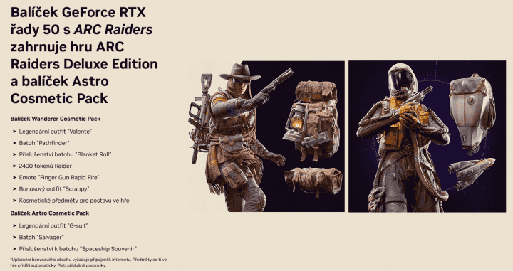 Autor: Nvidia Bundle ARC Raiders ke grafikám GeForce RTX 5000