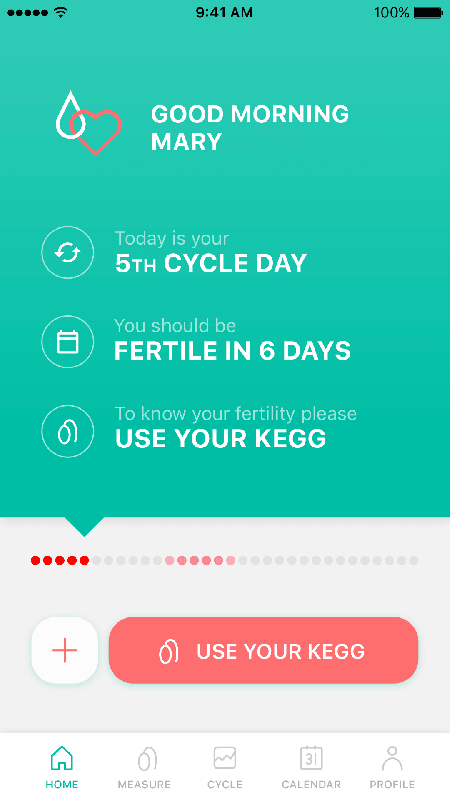 Chytrý měřič ovulače Kegg od české firmy Lady Technologies