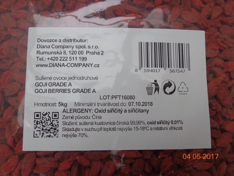 GOJI GRADE A / GOJI BERRIES GRADE A.